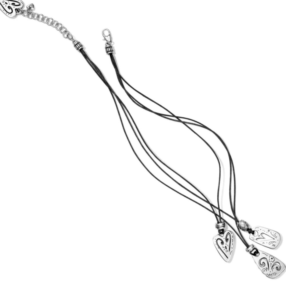 BRIGHTON Brazilian 3-Strand Silver Charm NECKLACE